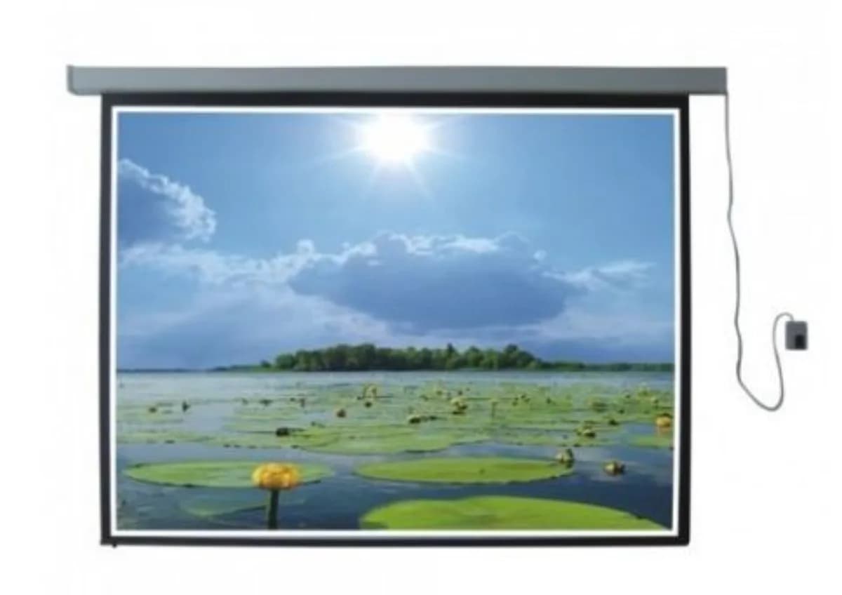 Màn chiếu điện 100 inch 1,78m x 1,78m – ảnh sản phẩm thực tế tại THIETBISO.COM
