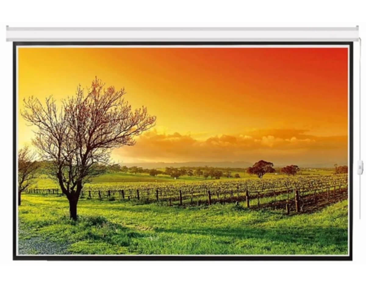 Màn chiếu điện 150 inch 3,05m x 2,25m – ảnh sản phẩm thực tế tại THIETBISO.COM